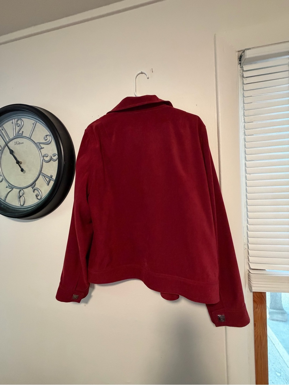 Doncaster Raspberry Red Zip-Front Utility Jacket - Picture 7 of 12